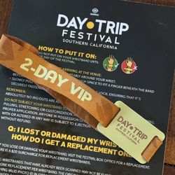 Two 2 Day VIP Day Trip Festival Ticket