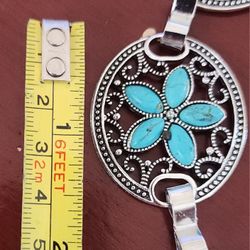 New 36"-43" Turquoise Chain concho country western Adjustable Belt 