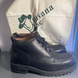 HAVANA JOE Panama Jack Black Leather Lace Up Boots Chukka Men's Size US 11.5