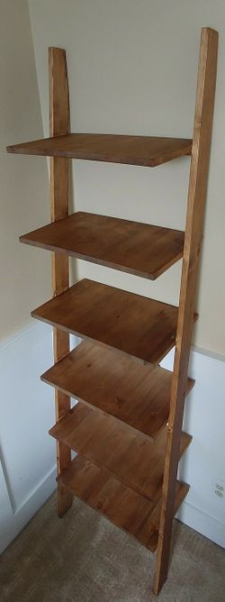 Ladder shelf bookshelf storage wood