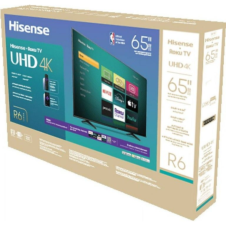 HISENSE 65 INCH UHD ROKU TV'S AVAIL 6-28 65R6E4 GAME MODE BLUETOOTH W/WARRANTY - PAYMENT OPTIONS
