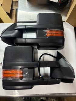 2003 - 2006 Chevy Silverado / GMC Sierra Black LED powered heated towing mirrors espejos eléctricos