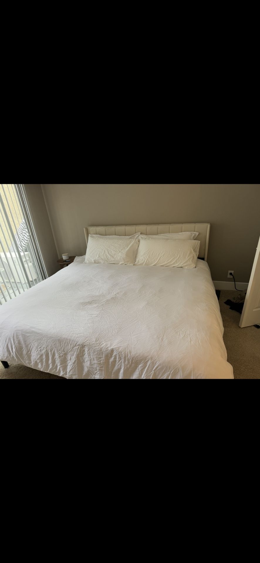 King size bed and frame