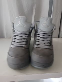 Air Jordan 5 Grey Mid-Top Sneakers