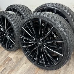 NEW 26 inch Gm style wheels wrapped in 305/30r26 atturo xt tires