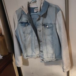 Denim Jacket With Hood 