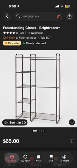 Black Freestanding Closet