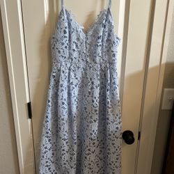 Woman’s Blue Lace ASTR Maxi Dress Size Medium