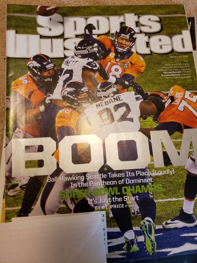 Seahawks SI's and Super Bowl Program,