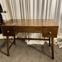 Solid wood desk / vanity