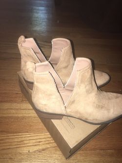 SUEDE OPEN ANKLED BOOTS