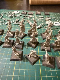 RPG Table Top Metal Figures mix of classic Games Workshop Wood Elves and Rackham Confrontation Incomplete Kit Bash