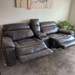 Reclining Leather Sofa