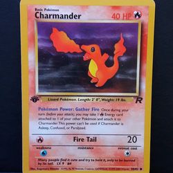 1st Edition Charmander Mint - Pokemon Team Rocket