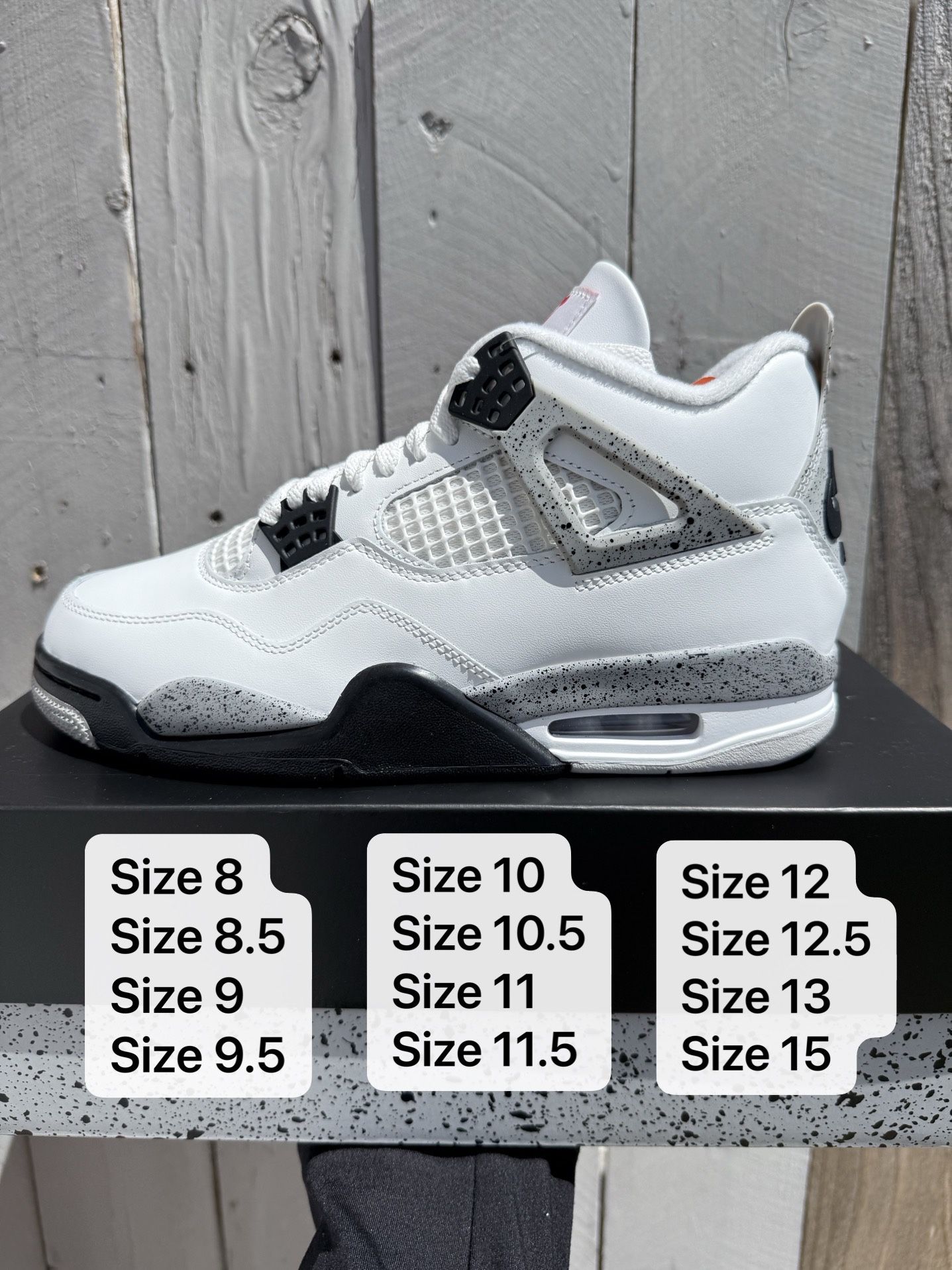 Air Jordan 4 White Cement Mens All Sizes
