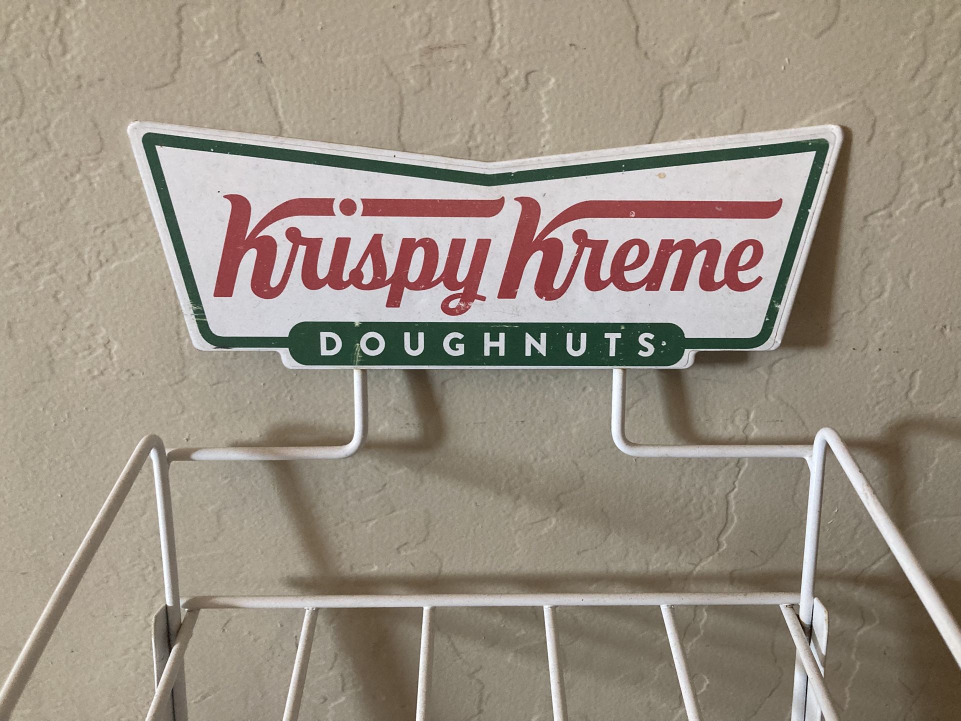 Vintage “Krispy Kreme” Doughnuts Donuts Advertising Metal Display Rack.