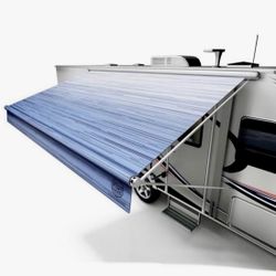 Heavy-Duty RV Awning Fabric Replacement 10ft - RV Canopy Replacement, 19.5oz Heat-Sealed Vinyl, UV- Resistant, Sunproof, NEW • Reg. List Price $114.99