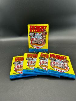1991 Topps Desert Storm Victory Series Trading Cards Pack – 5 Unopened Wax Packs