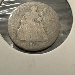 1861 Liberty Seated Half Dime (so called 1 over 0)