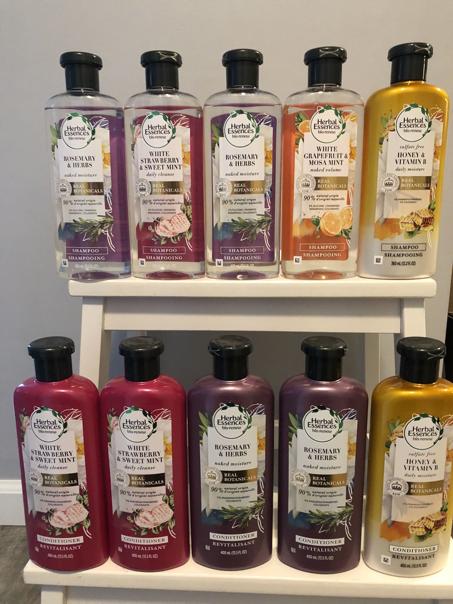 $35 for this 10bottles of Herbal essence shampoo and Conditioner it’s 400ml each bottles brand new and pick up Gahanna