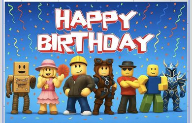 Roblox Happy Birthday Backdrop