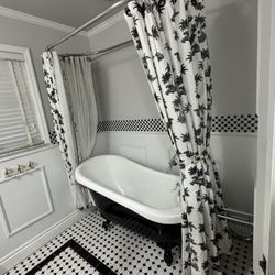 Black and White Clawfoot Tub