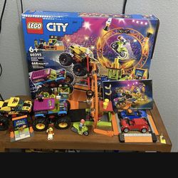 Trucks, Building 2 Toy Collapsible Stunt North Vegas, Cars, LEGO 2 Show NV Monster a Bike, for Ring Ramps, Launch Flywheel-Powered - Stunt City of 60295 OfferUp Arena Las in Sale Set with
