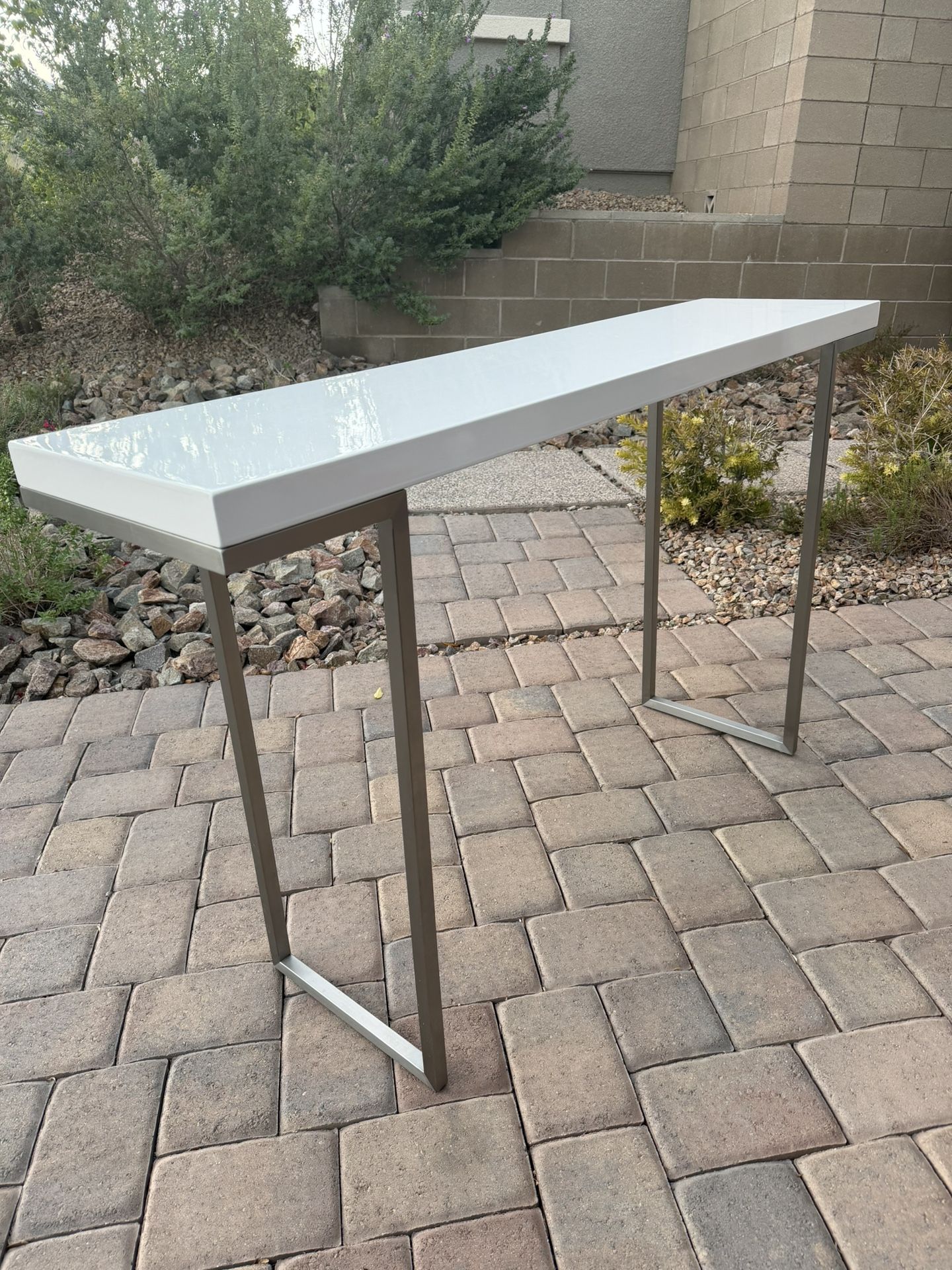 New White Console Table