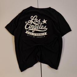 Black Los Angeles cali City of Angels tee size XL