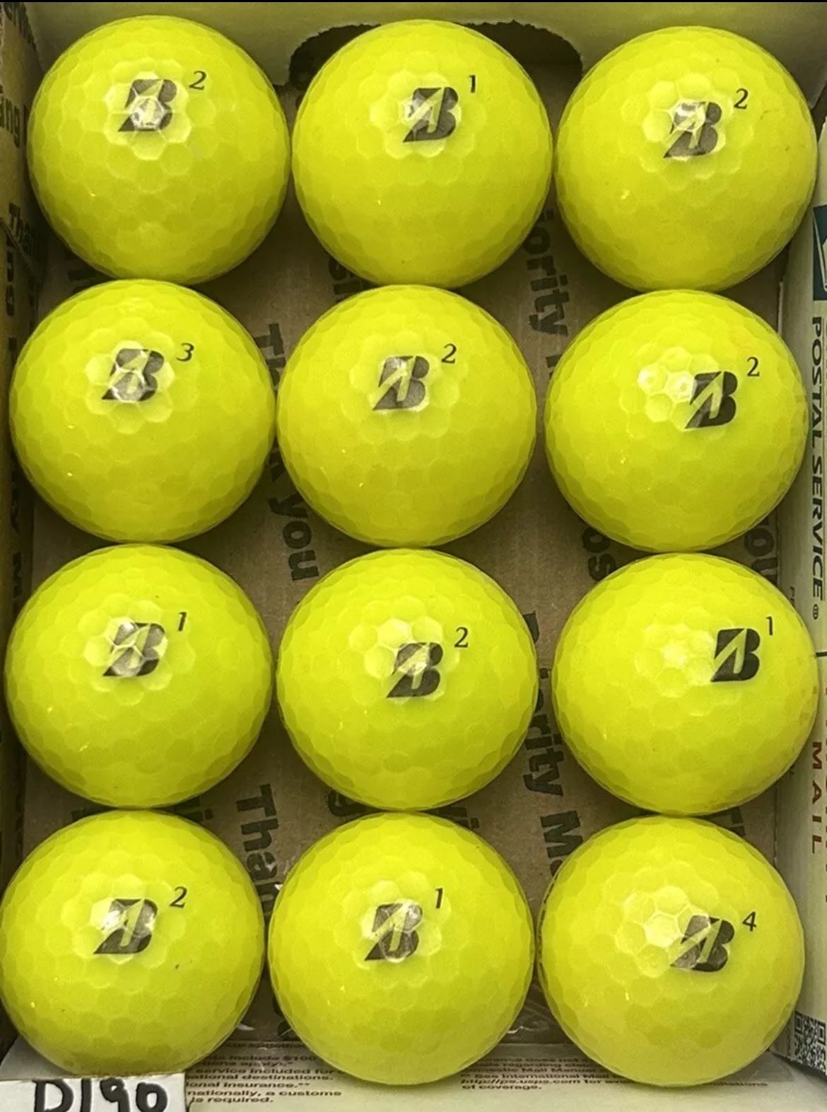 12 Bridgestone E6 Soft Yellow Golf Balls 5/4a Lot D190