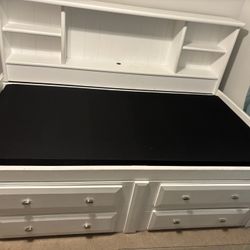 White Twin Daybed with Storage- $100