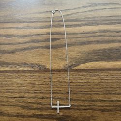 Vintage 925 Sterling Silver Cross Pendant Necklace
