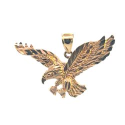 Men’s 10k Yellow Gold Bald Eagle Raptor Pendant for Necklace GP3118384