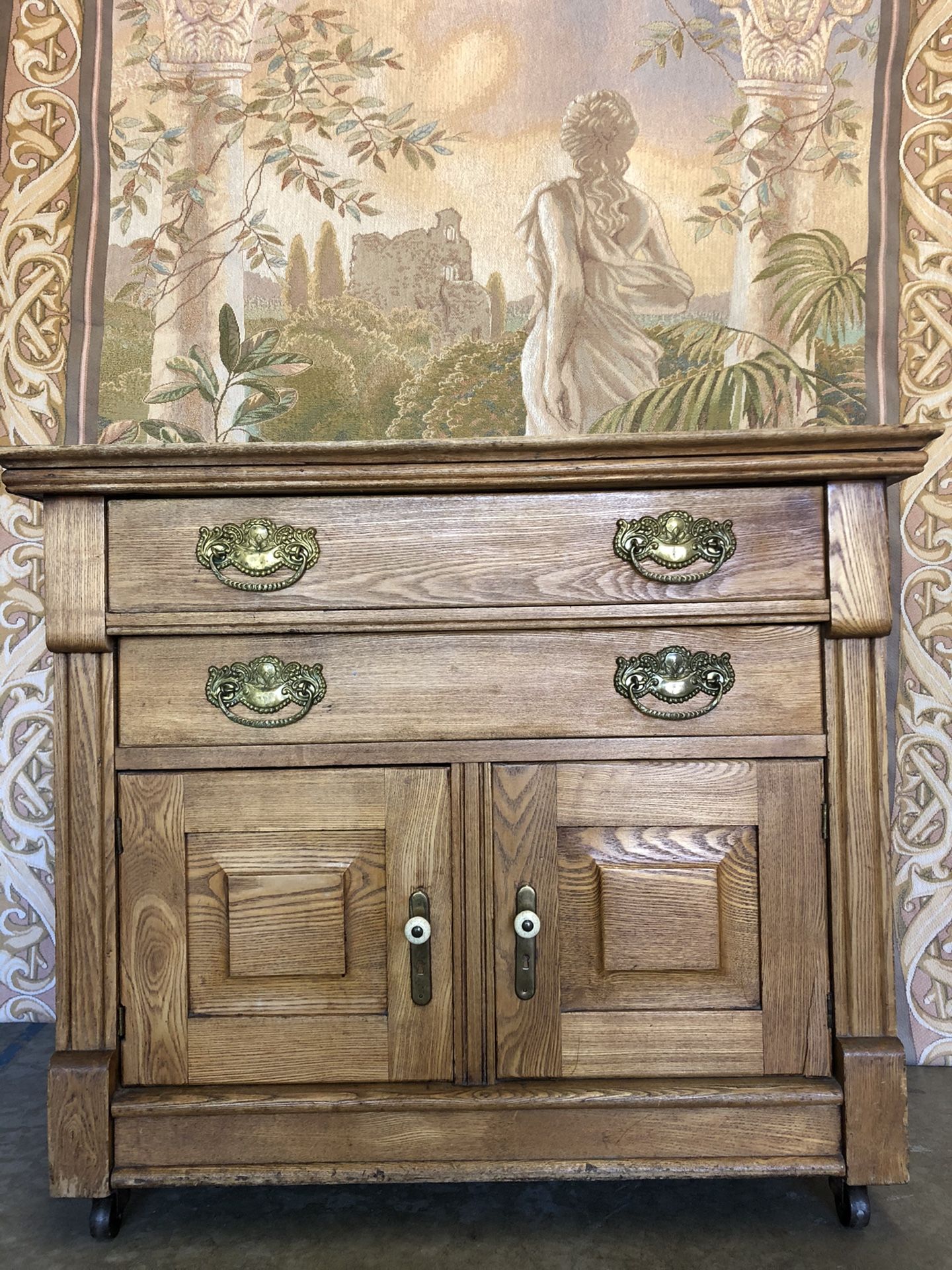 Antique Dresser With Wheels