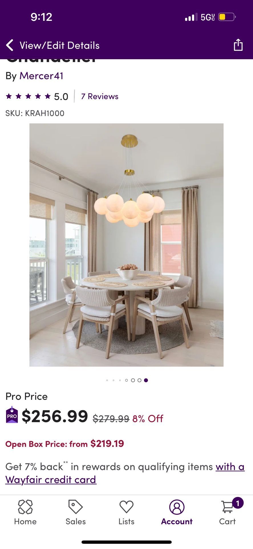 Open Box Light Fixture