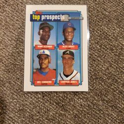 chipper jones top prospect rookie card