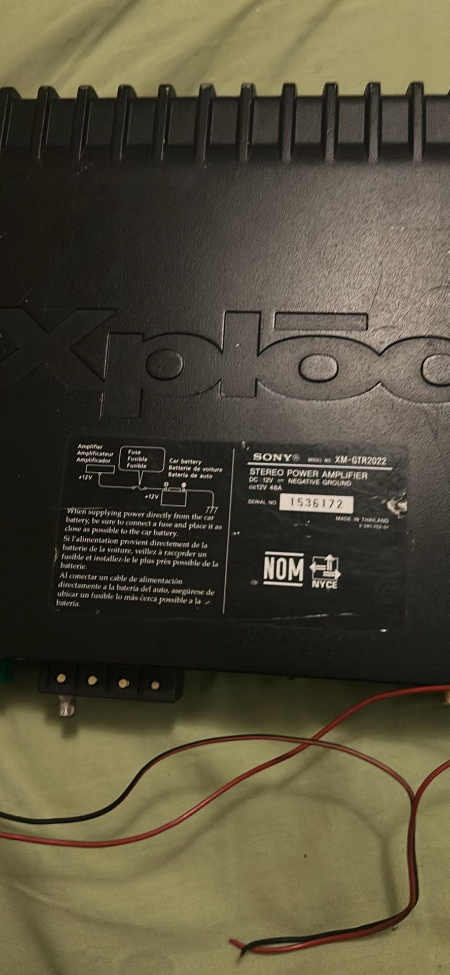 1200 W two channel AB Sony explode old school