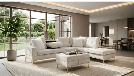 NEW LUXURY JOY VELVET SECTIONAL SOFA WITH OTTOMAN AND FREE DELIVERY ORDER HERE PAY ON ARRIVAL