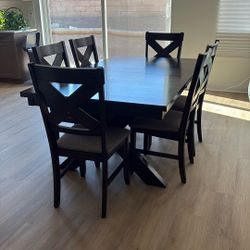 Dark Brown Dining Table 
