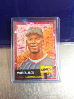 2022 Topps Platinum Moises Alou Fuchsia Atomic Ref. #'d 26/100 
