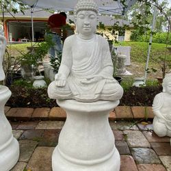 Concrete Buddha And Pedestal