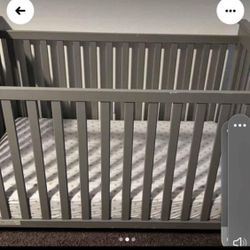 Convertible Crib, Changing table, and Mattress 