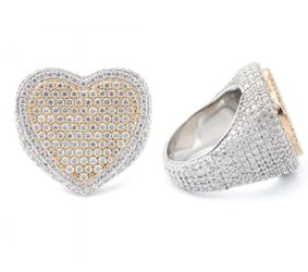 Two Tone Moissanite Ring 