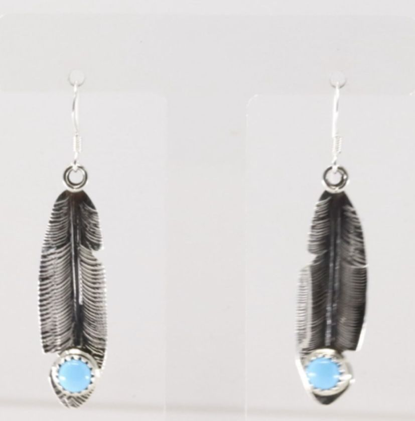 Sterling Silver Native American Earrings By Genevieve Francisco