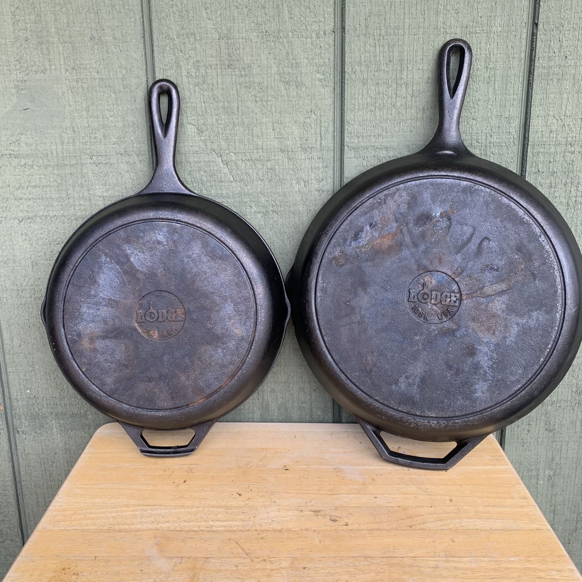 VINTAGE LODGE 10 SK CAST IRON 12" And 10” SKILLET MADE IN USA for Sale in West Covina, CA OfferUp