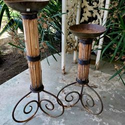 Outdoor Bamboo Candle Holders