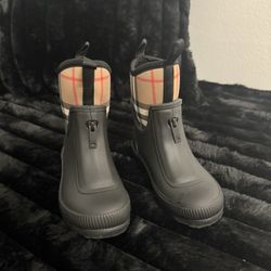 Vintage Check Neoprene and Rubber Rain Boots