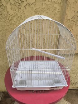 White Dome Top Bird Cage