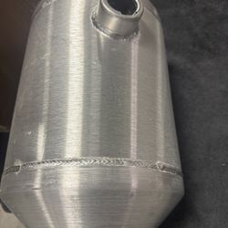 10 x 16-1/2 Inch End Fill Spun Aluminum Gas Tank 5 Gallon 1/4NPT Outlet- Off-road / Tractor Pull