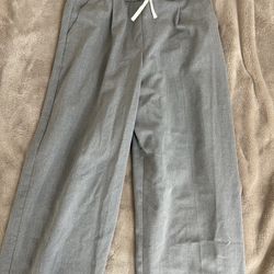 Zara Double Waist Wide Leg Pants - Gray